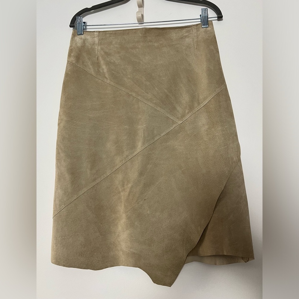 MD by Suede Leather Skirt Tan EU 40 (Approx US M) Soft
